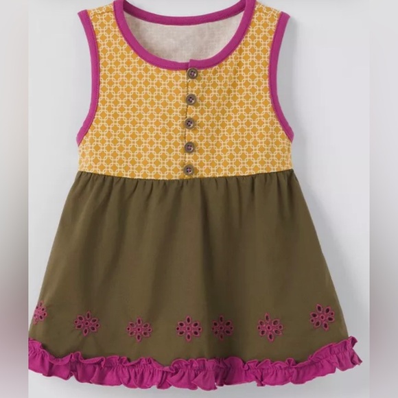 Matilda Jane Enchanted Garden Seabean Mixed Print Tank Top 2 EUC - Picture 3 of 12